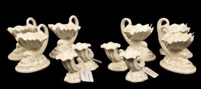 Appraisal: Six Royal Worcester pearlware sweetmeat dishes in the form of