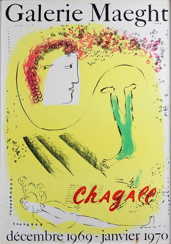 Appraisal: Marc Chagall French - Galerie Maeght - Chagall exhibition posterlithographpublished