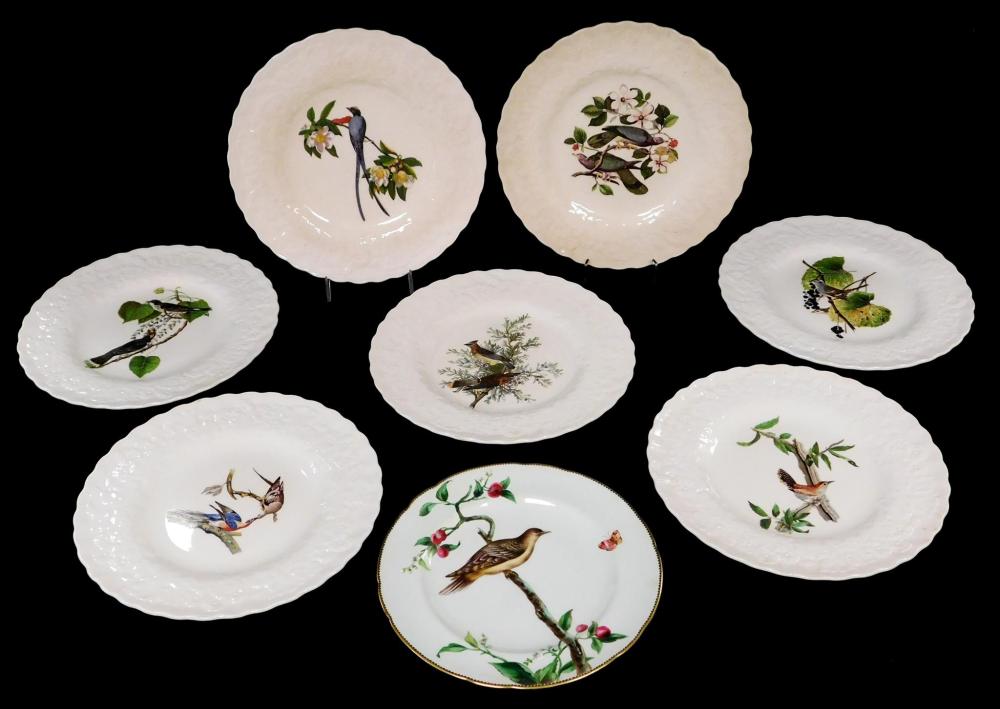 Appraisal: CHINA Eight Audubon plates seven Alfred Meakin dinner plates each