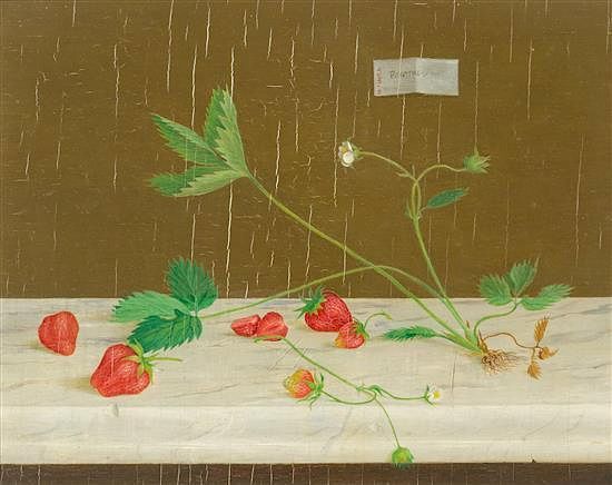 Appraisal: John Wilde American - Still Life with Strawberries John Wilde