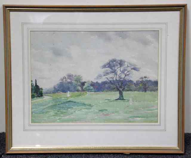 Appraisal: Henry Gibbs Massey Parkland watercolour cm x cm x