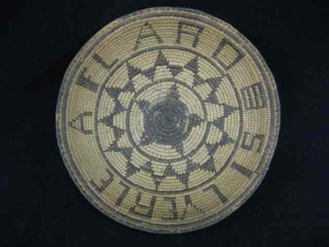 Appraisal: Native American Indian Pima Basket decoration includes name and star