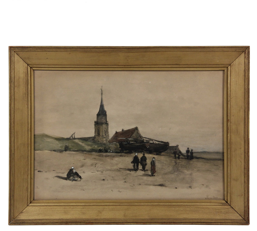 Appraisal: MARIA PHILIPPINA BILDERS-VAN BOSSE Netherlands - - Beach Scene with