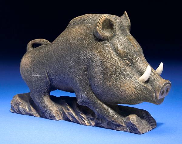 Appraisal: Dolomite Carving of a Boar By Dimitri Sukharuov Perm Ural