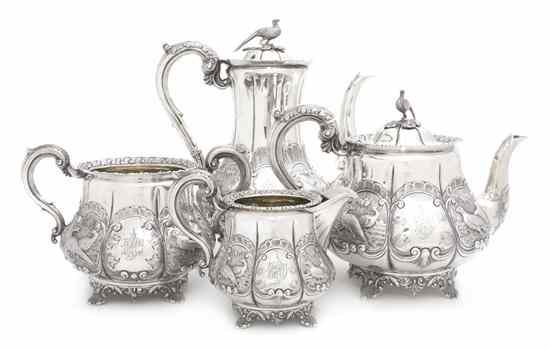 Appraisal: An English Silver Tea and Coffee Service William Hunter comprising