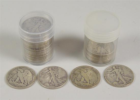 Appraisal: Walking Liberty Half Dollars Most are dated - with a