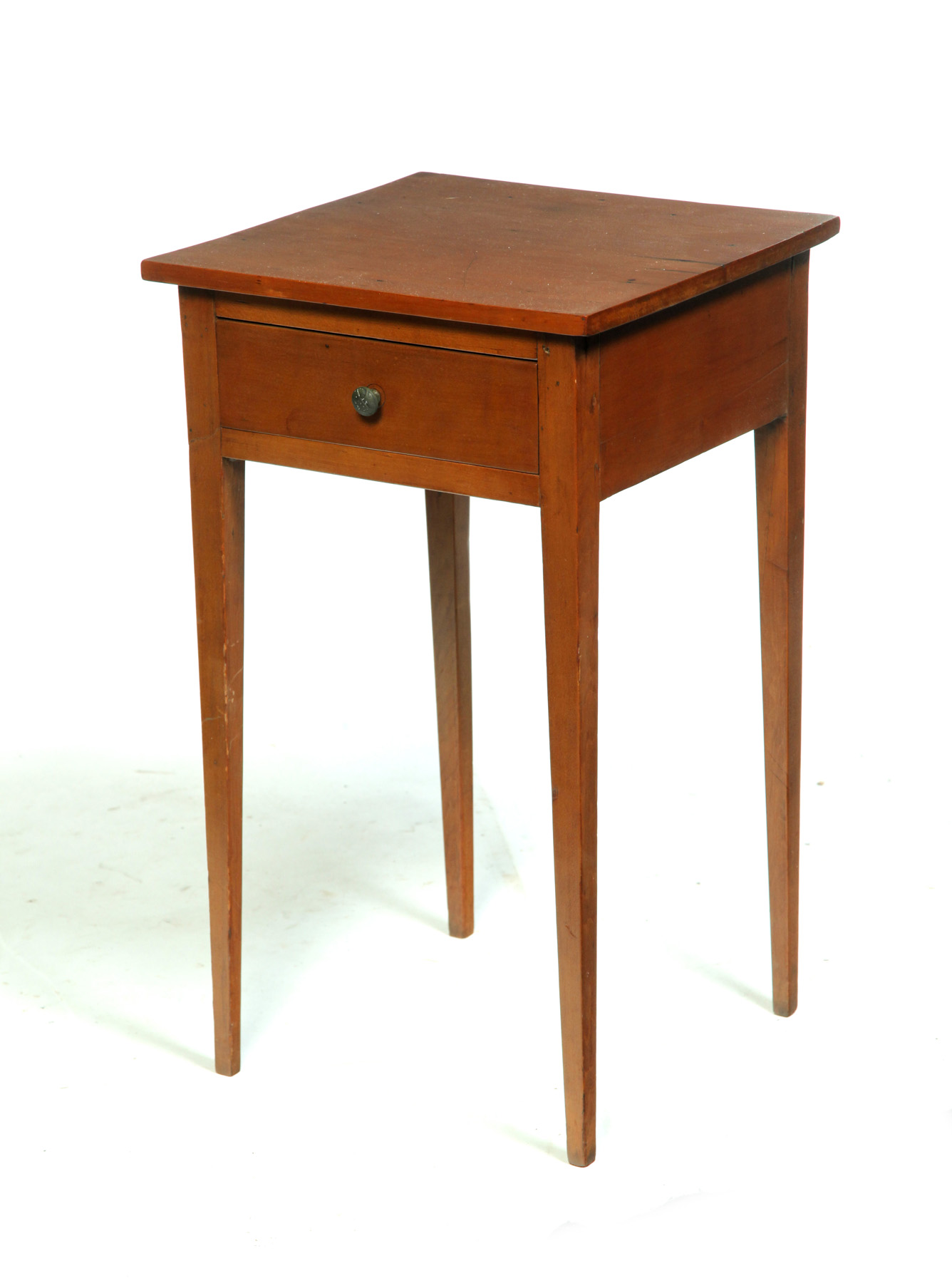 Appraisal: HEPPLEWHITE ONE-DRAWER WORK TABLE American st quarter- th century cherry