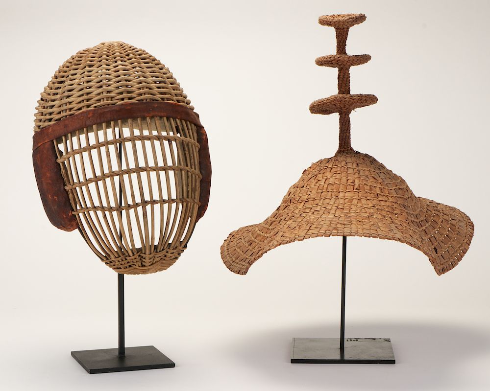 Appraisal: Two Pieces of Ethnographic Headgear Two Pieces Ethnographic Headgear Including