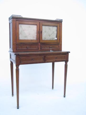 Appraisal: A petite period style lady's writing desk two piece with