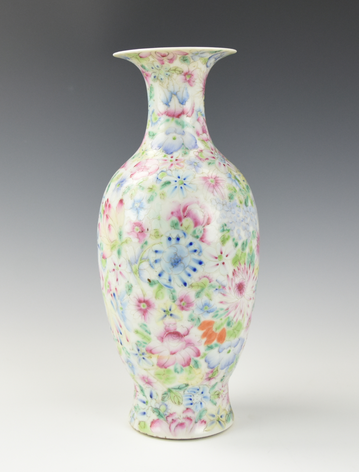 Appraisal: CHINESE FAMILLE ROSE 'MILLE-FLEURS' VASE ROC P A Chinese ROC