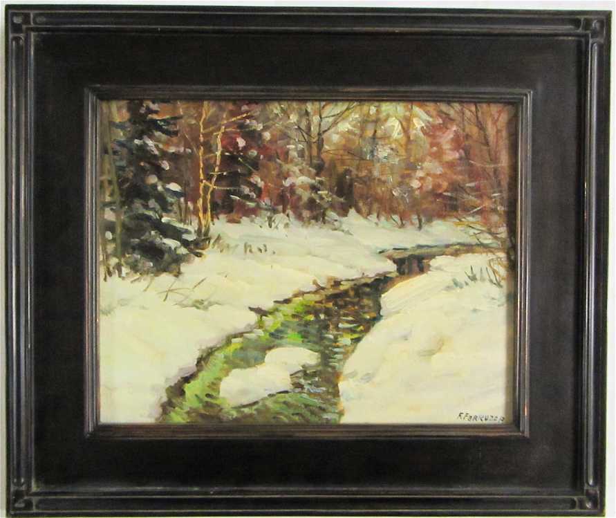 Appraisal: FRANK FERRUZZA OIL ON BOARD New Jersey Massachusetts - Winter