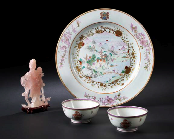 Appraisal: Large Chinese Export Porcelain Armorial Charger th century of European