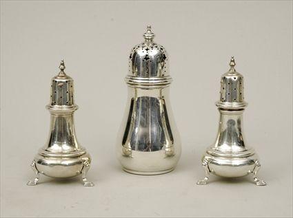 Appraisal: Tiffany Co Sterling Silver Muffineer and Two American Sterling Silver