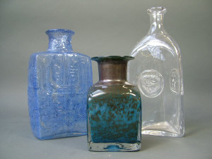 Appraisal: Erik Hoglund for Boda a 'People' decanter bottle circa of