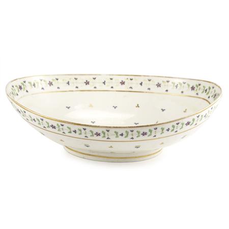 Appraisal: Continental Gilt and Floral Decorated Porcelain Center Bowl Estimate -