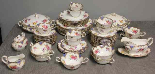 Appraisal: Aynsley England Porcelain Service A large service consisting of dinner