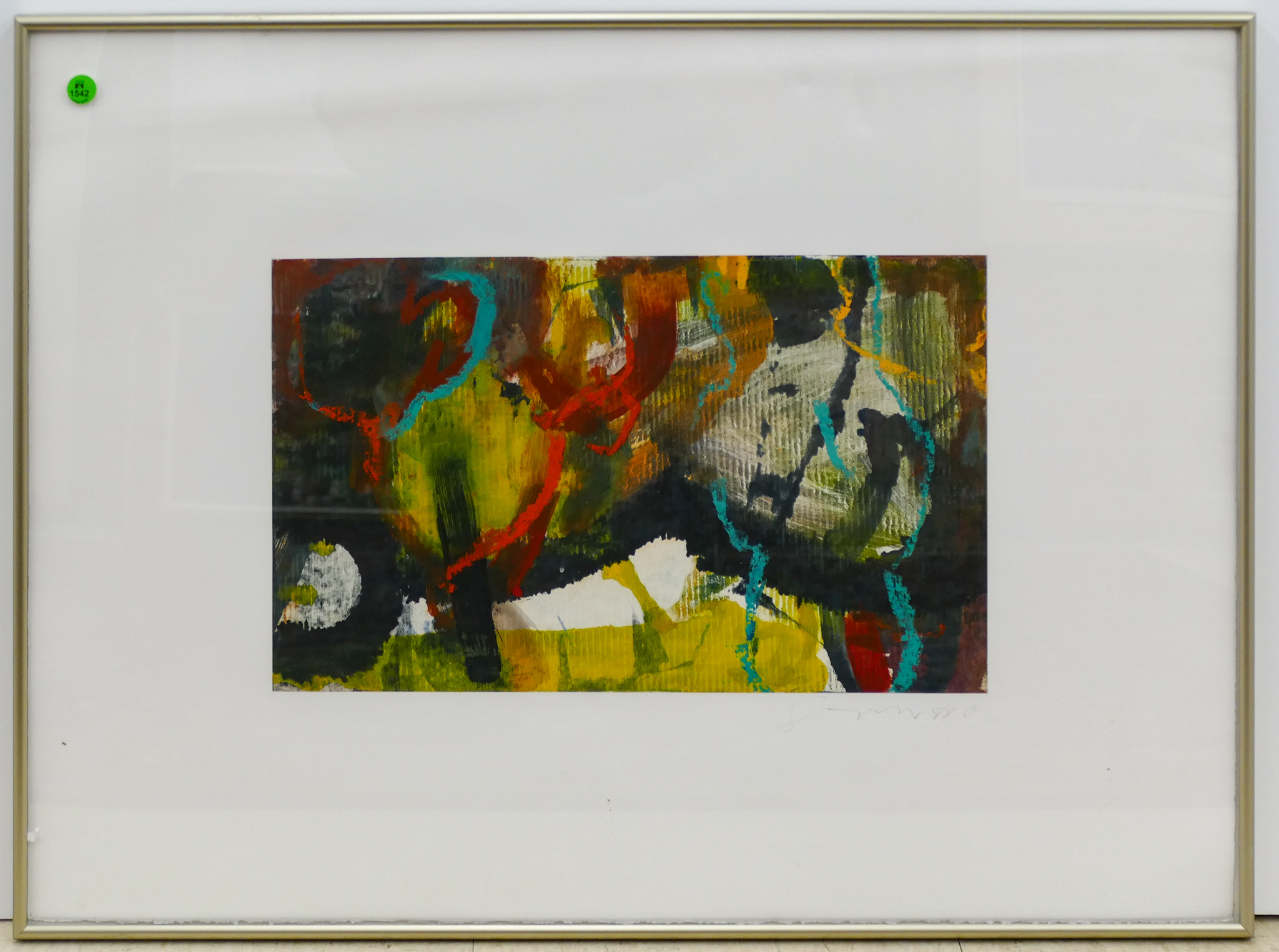 Appraisal: Galen Garwood Abstract Painting Framed ''x ''