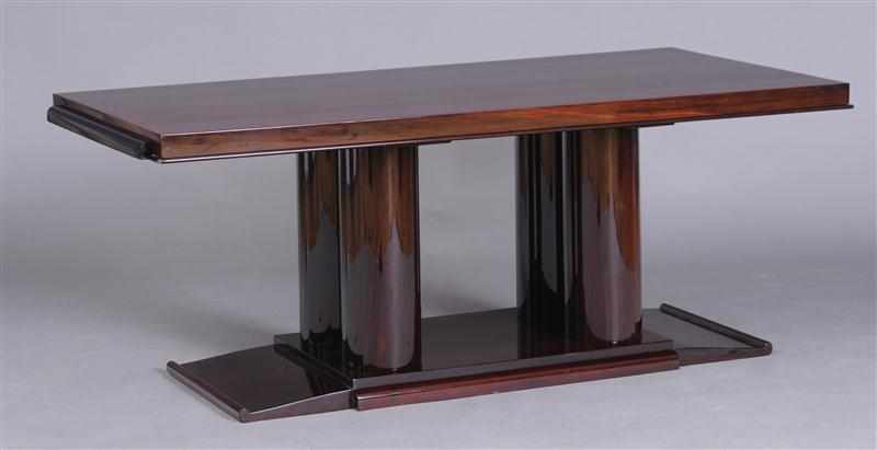 Appraisal: FRENCH ART DECO ROSEWOOD EXTENSION DINING TABLE Provenance Property from