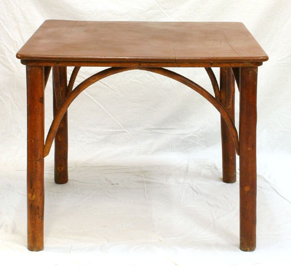 Appraisal: Old Hickory kitchen table with arched supports branded H x