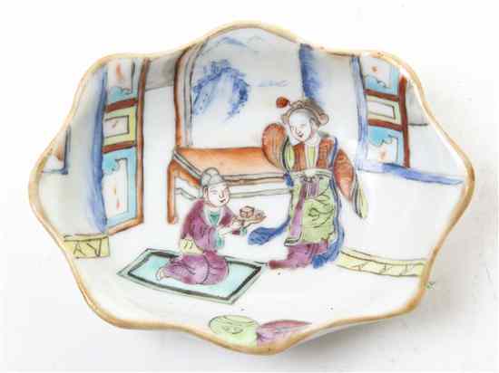 Appraisal: A Small Chinese Porcelain Tray having polychrome enamel decoration throughout