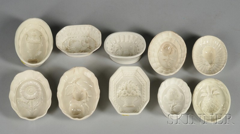 Appraisal: Ten Small Creamware Culinary Molds England late th early th