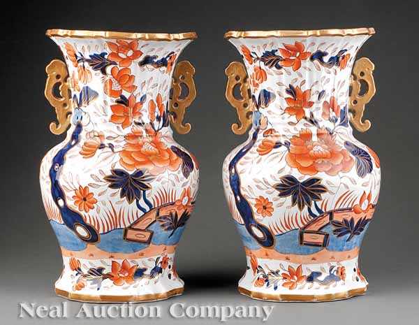 Appraisal: A Pair of Rare and Large Mason's Ironstone Imari Motif