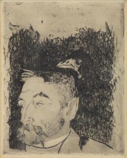 Appraisal: GAUGIN Paul Etching Portrait de Stephane Mallarme Signed and dated