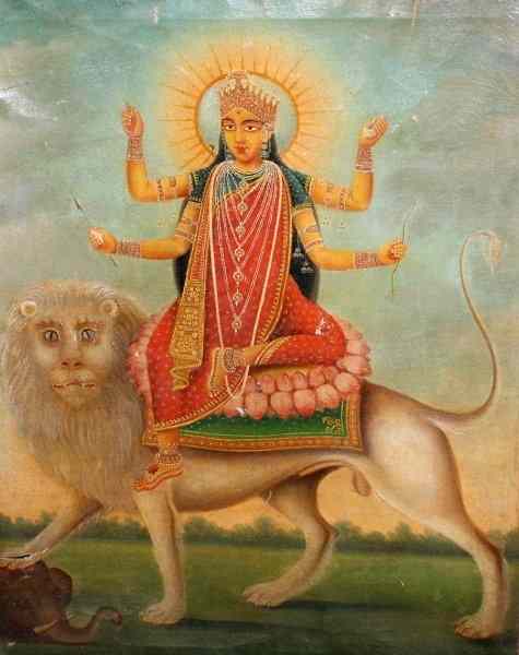 Appraisal: TH CENTURY BENGALI SCHOOLA Bodhisattva seated on a lion attacking