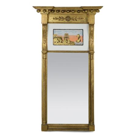 Appraisal: Federal Gilt-Wood and Eglomise Mirror Estimate -