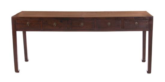 Appraisal: Chinese hardwood altar serving table late th century with small