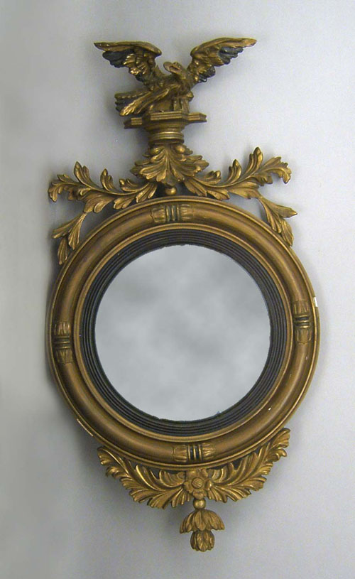 Appraisal: Federal style convex mirror ca h