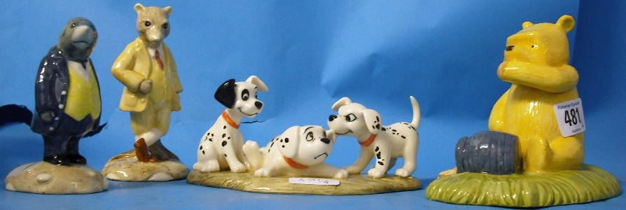 Appraisal: Royal Doulton Tableaus Dalmatians Patch Rolly and Freckles DM and