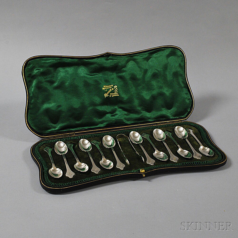 Appraisal: Cased English Sterling Silver Demitasse Set with marks for London