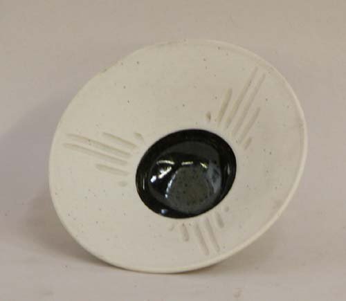 Appraisal: Small Bowl with Incised Design Ceramic on Ceramic Smith Nancy