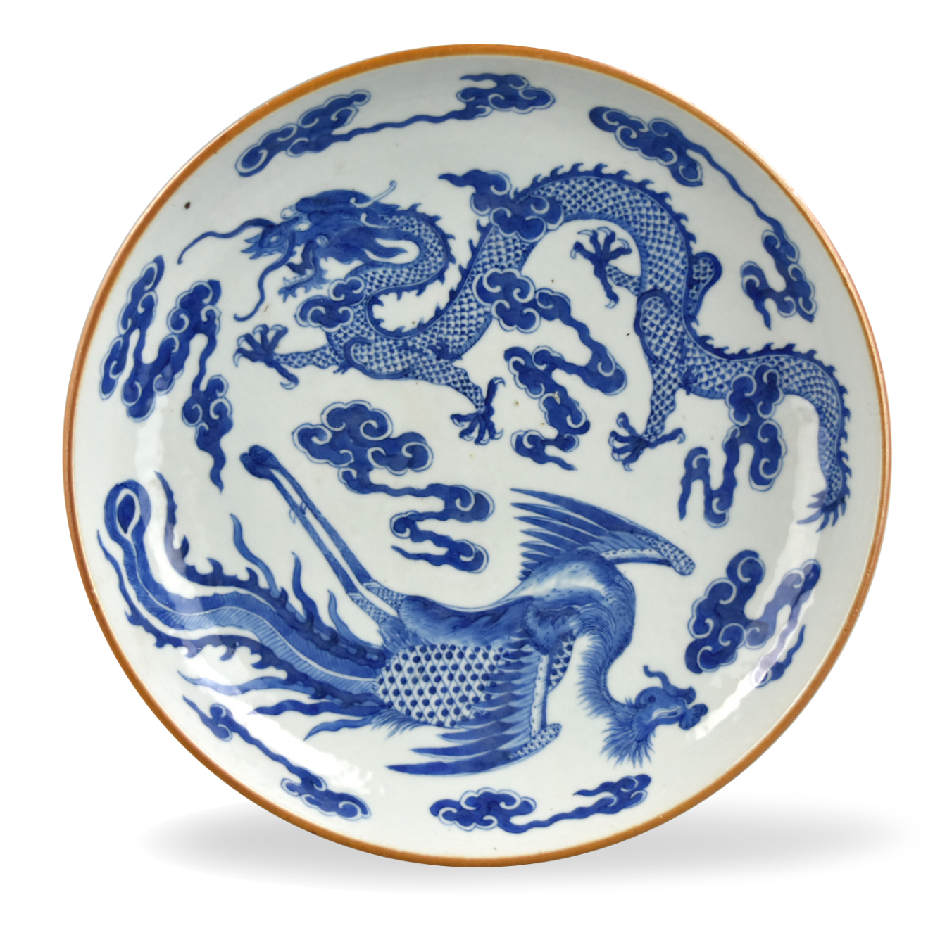 Appraisal: A Chinese th C blue and white porcelain plate with