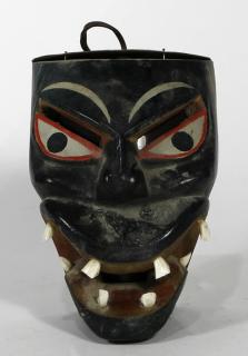 Appraisal: Indonesian style decorative mask Indonesian style decorative mask having polychrome