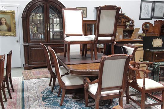 Appraisal: BERNHARDT TEN PIECE DINING SUITE Mahogany and consisting of a