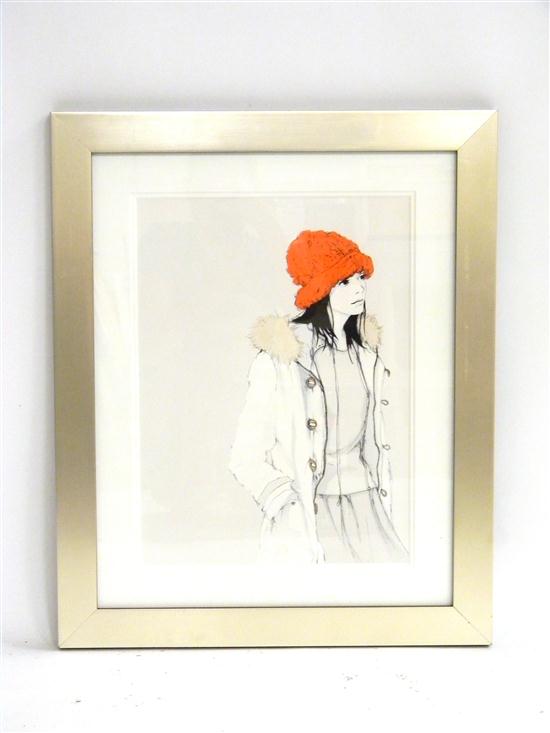 Appraisal: Ryuichi Ogi Ogino giclee print ed M Series Red Hat