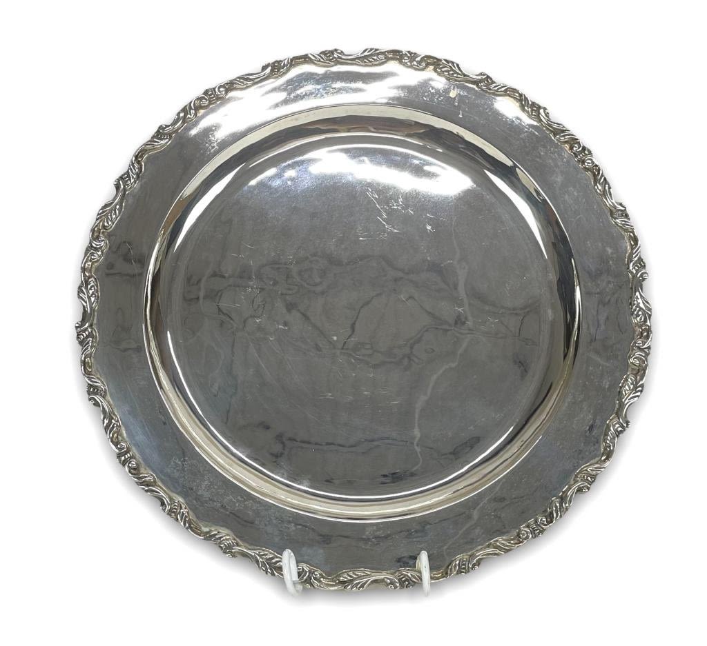 Appraisal: Juventino Lopez Reyes Mexican Sterling Tray Minor scratches and wear