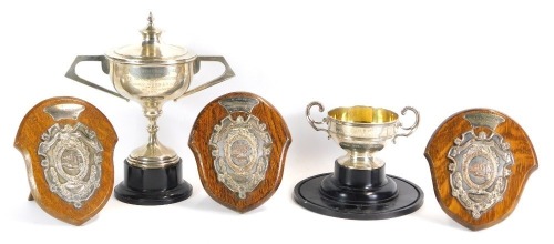 Appraisal: Two silver cups comprising larger cup with cover hallmarked for