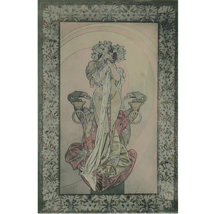 Appraisal: Alphonse Mucha French - Panneau d eacute coratif lsquo La