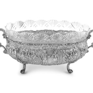 Appraisal: A German Silver Centerpiece Basket Wilhelm Weinranck Hanau Late th