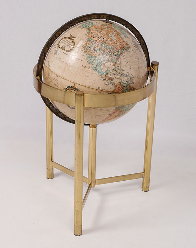 Appraisal: DESIGN INSTITUTE OF AMERICA GLOBE ON STAND Floor globe with