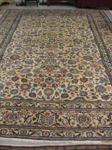 Appraisal: Kashan Persian Handmade Room Size Rug overall soft florals on