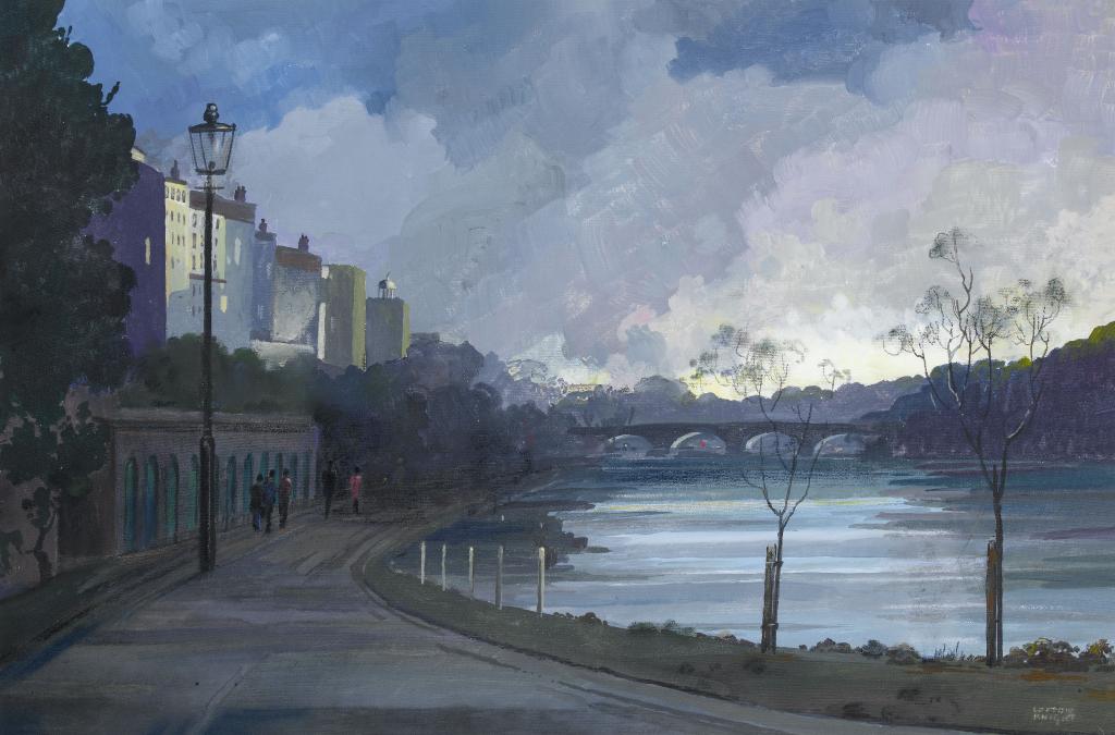 Appraisal: EDWARD LOXTON KNIGHT RBA - EVENING LIGHT AT RICHMOND ON