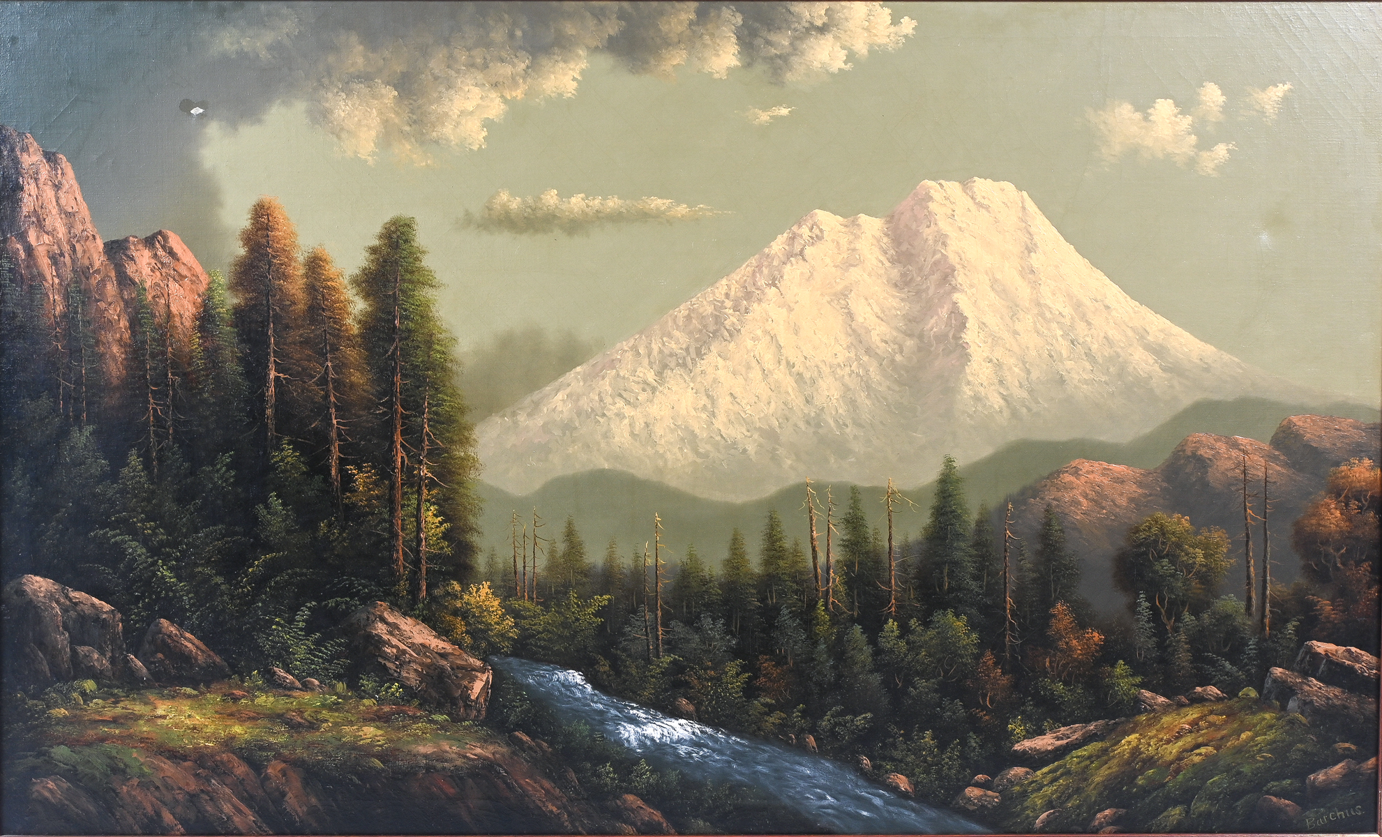 Appraisal: BARCHUS Eliza American - Mount Shasta Oil Canvas '' x