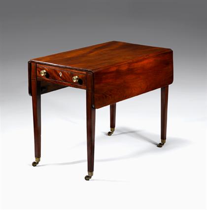 Appraisal: Late George III ebony banded mahogany pembroke table circa The