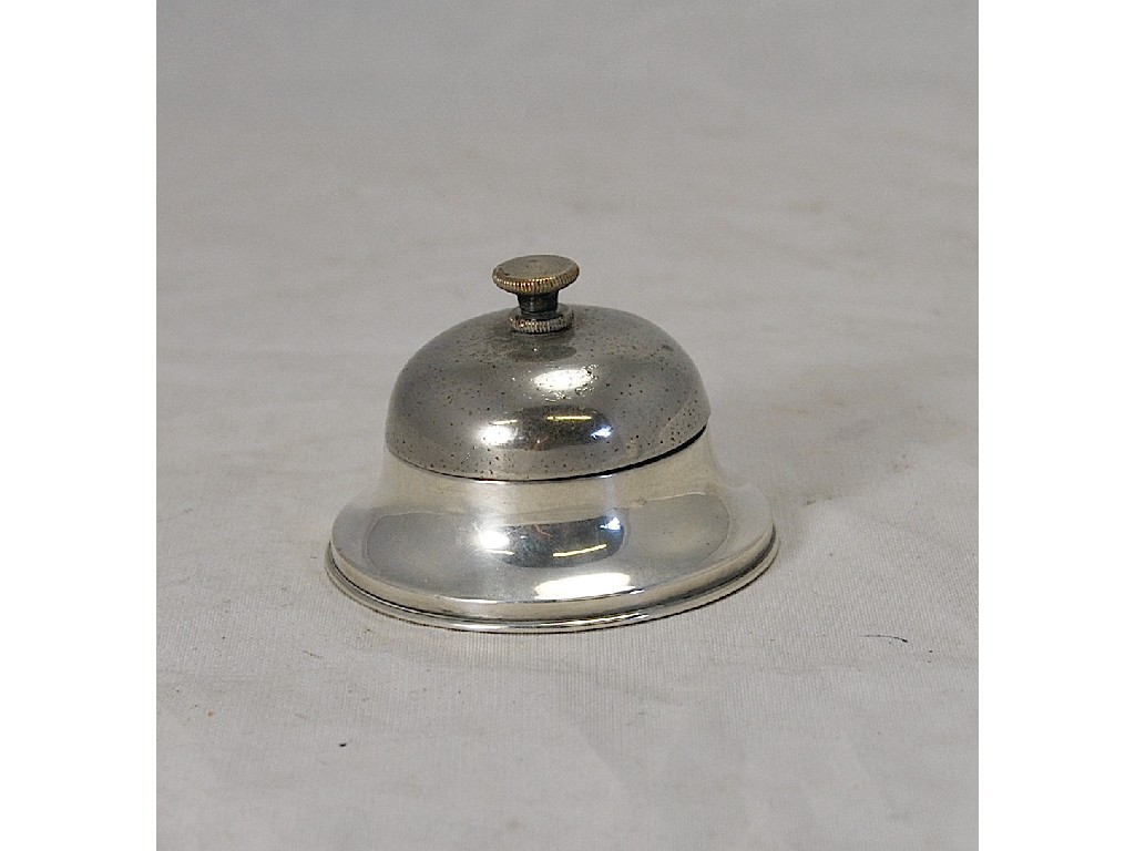 Appraisal: Metal table bell having filled silver base