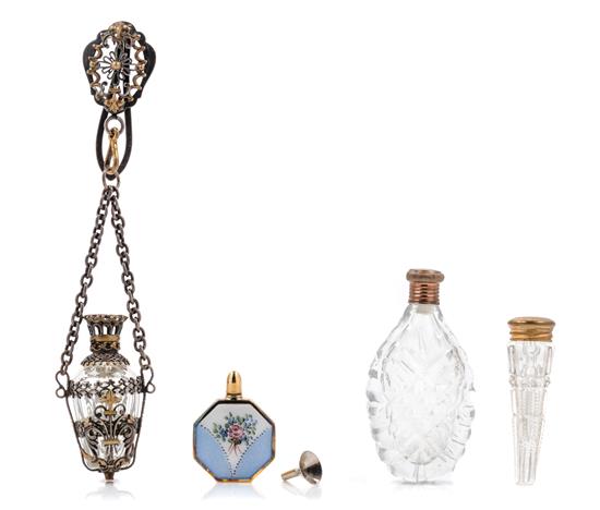 Appraisal: Sale Lot A Group of Four Scent Bottles comprising an