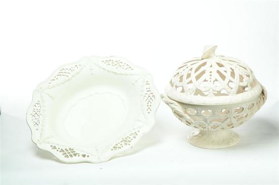 Appraisal: CREAMWARE VEGETABLE AND COMPOTE England th century Scalloped edge open